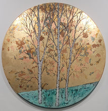 Load image into Gallery viewer, Copper and Gold Birch Art