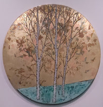 Load image into Gallery viewer, Copper and Gold Birch Art