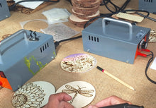 Load image into Gallery viewer, Pyrography at The Guildford Arts Festival