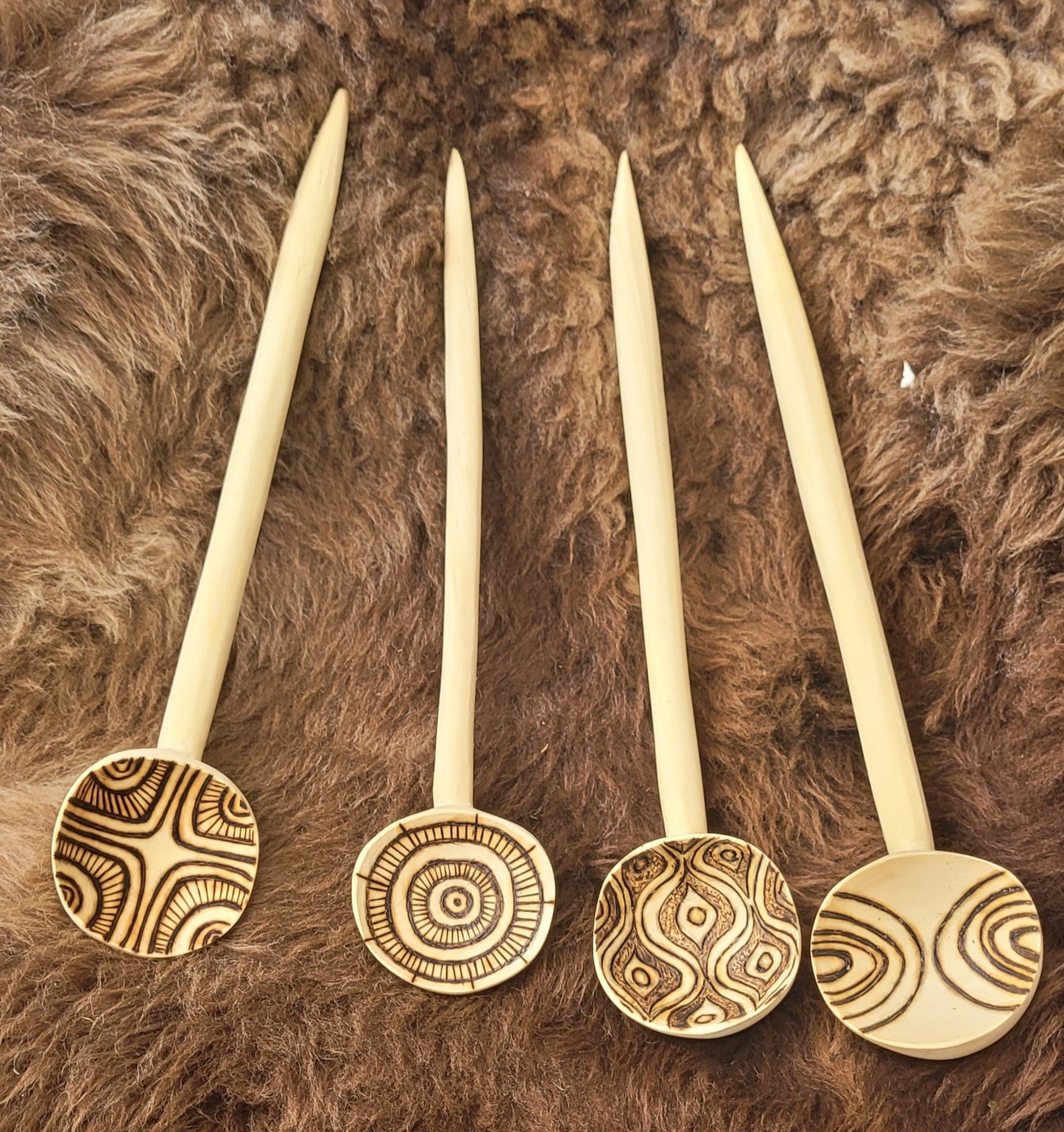 Orange Wood Spoons