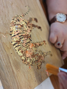 Master Class in Pyro and Paint on wood