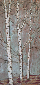 Copper Patina Three Birch Trees