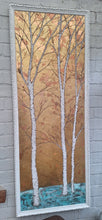 Load image into Gallery viewer, Klimt style Birch Trees with an ornate frame
