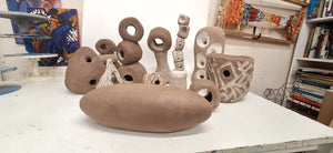 The Creative Club Sculpt, Burn and Carve Workshops at the earth studios.