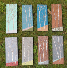 Load image into Gallery viewer, Small Painted Birch Art
