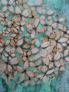 Hydrangea Copper Patina and White