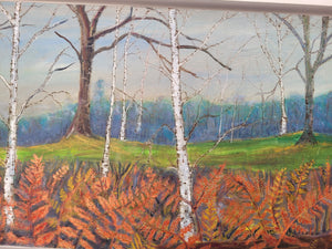 Winter Birch and Bracken Landscape