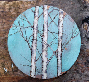 Round Birch Art