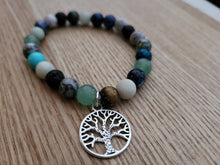 Load image into Gallery viewer, Winter gemstone bracelet with the Tree of Life
