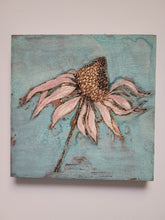Load image into Gallery viewer, Echinachea Flower on Verdigris Square
