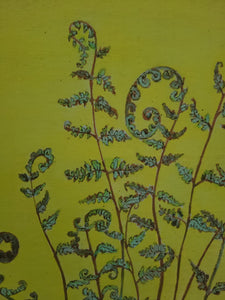 Vivid Green and Verdigris Ferns