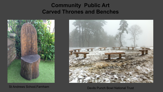 Carved Throne and Benches